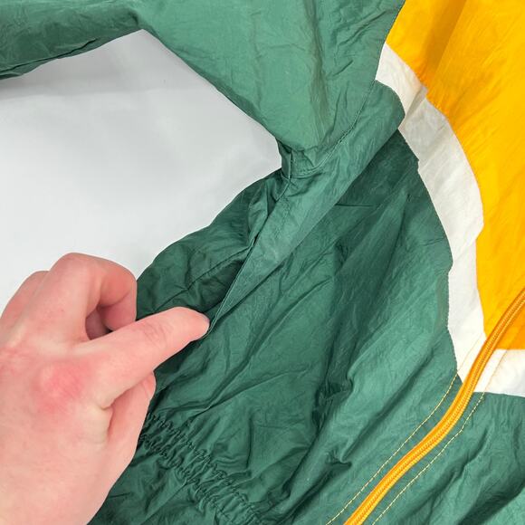 VTG 90s Kids NFL Green Bay Packers Football Nylon Windbreaker Jacket Youth 10-12 - Picture 5 of 8